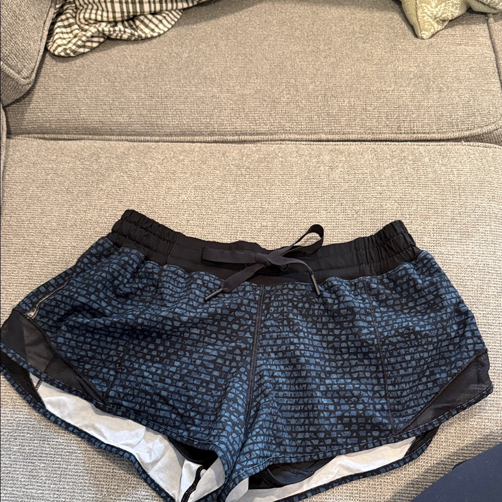 lululemon athletica Navy Patterned Athletic Shorts